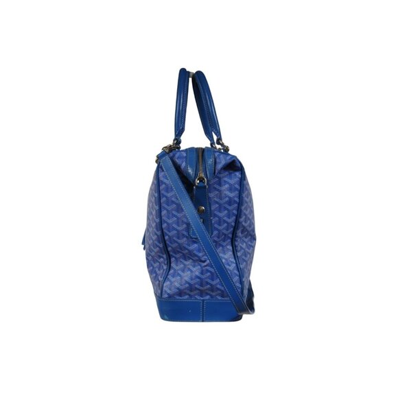 Goyard Victoria GM Blue Crossbody Travel Tote Duffle 55 Weekend Carry On Bag - Picture 6 of 16